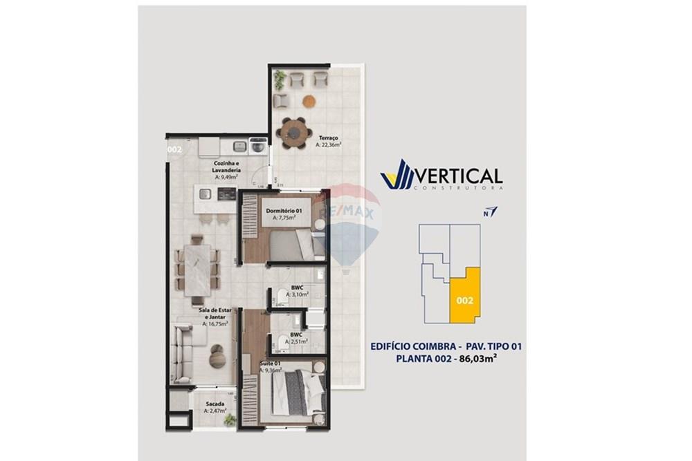 Apartamento à venda com 2 quartos, 32m² - Foto 8