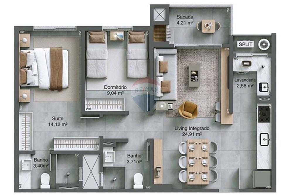 Apartamento - Venda - Criciúma , Santa Catarina - TIPO FINAL 03.jpg - 590311004-88