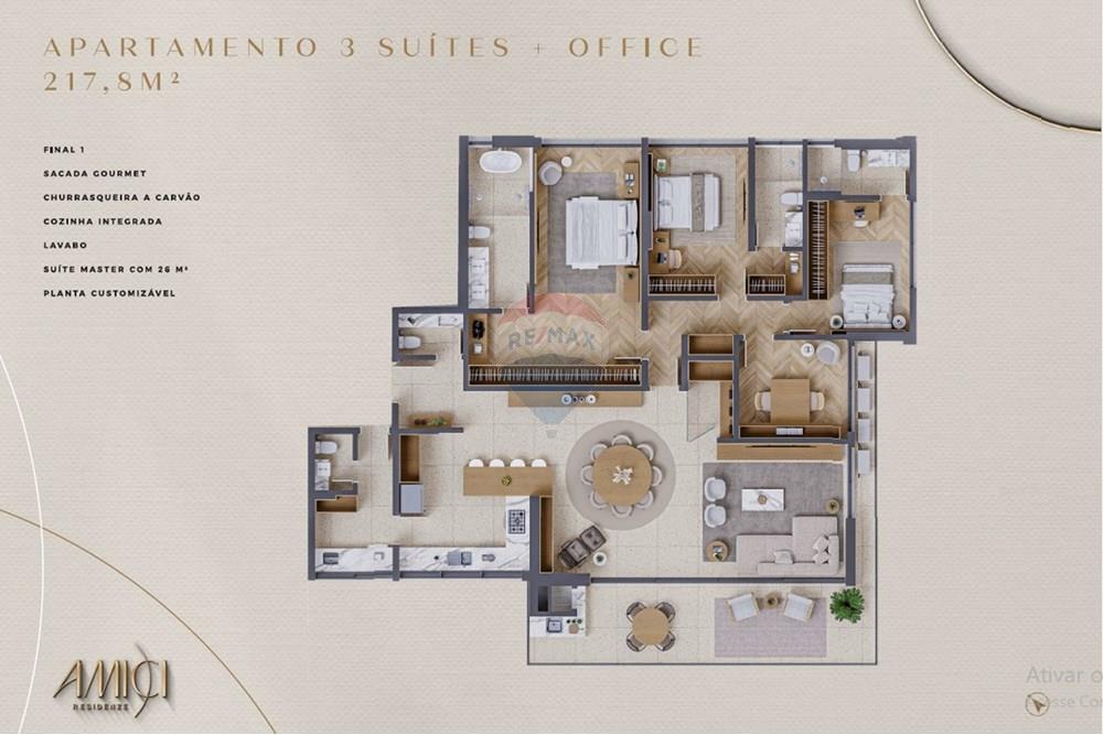 Apartamento - Venda - Joaçaba , Santa Catarina - Apartamento 3 Suítes 217,8m².jpg - 590271032-677