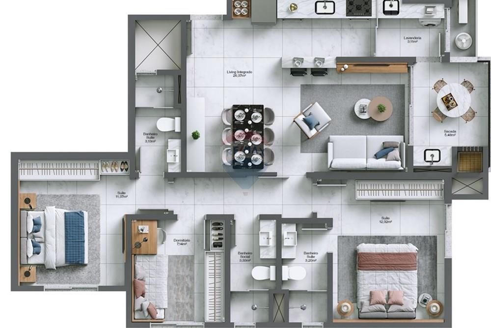 Apartamento - Venda - Criciúma , Santa Catarina - FINAL 01 - COTAS.jpg - 590311031-17