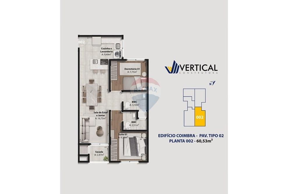 Apartamento à venda com 2 quartos, 32m² - Foto 3
