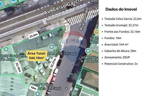 Venda-Terreno-Rua Urumajó , 40  - Esquina com a Celso Garcia  - Tatuapé , São Paulo , São Paulo , 03071-110-601451034-7