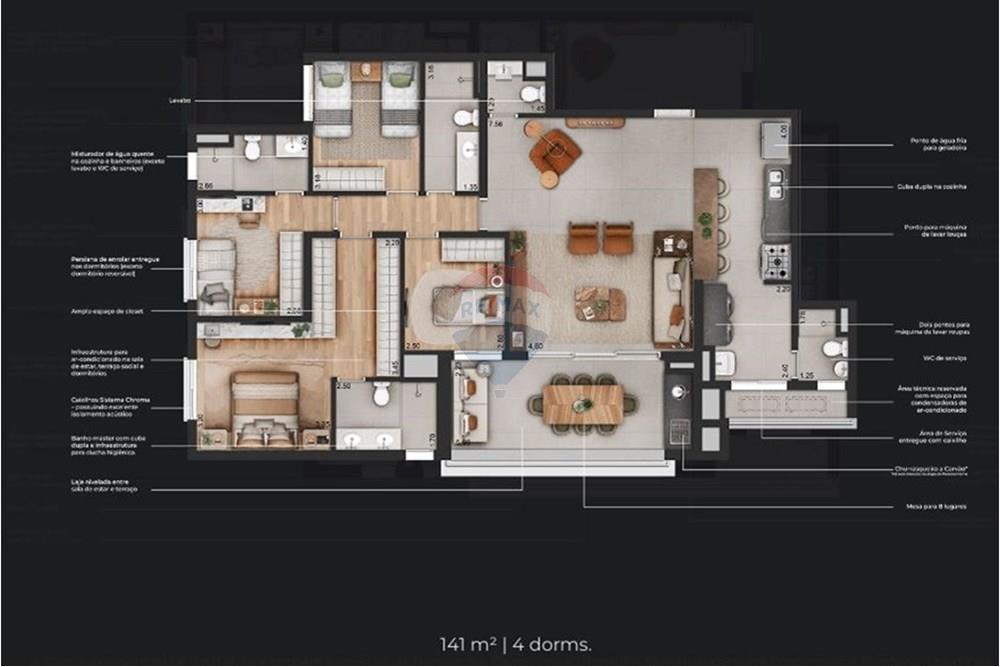 Apartamento - Venda - São Paulo , São Paulo - Planta 141 m².JPG - 601971007-161