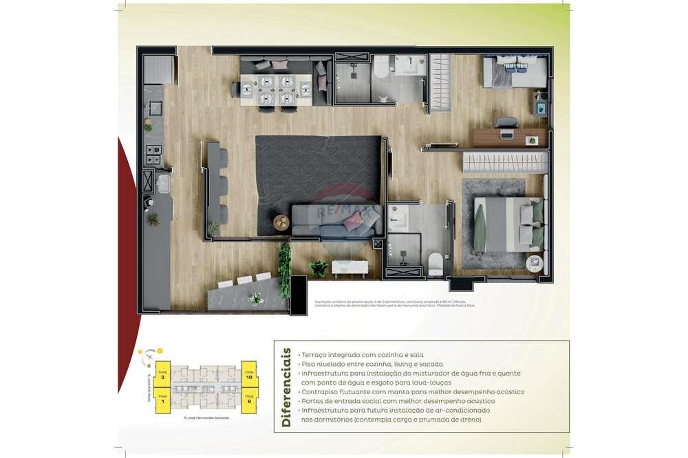 Apartamento à venda com 2 quartos, 57m² - Foto 17