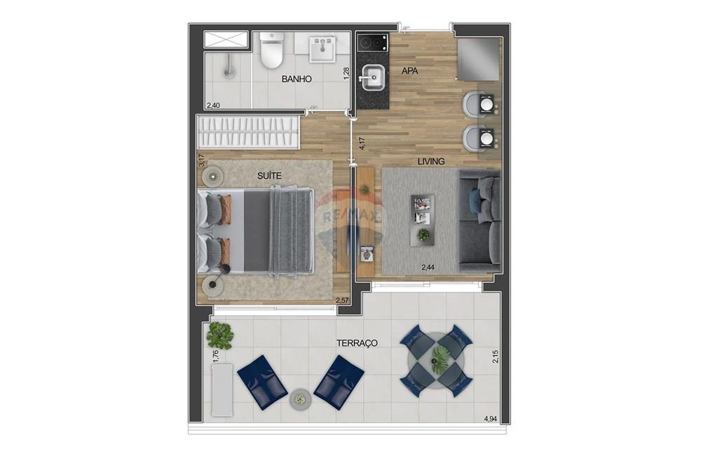 Rezidential - Apartament - Sao Paulo , Sao Paulo - BR - 6 Lud 60 Ext AAM_BROOKLIN-IN_PLANTA-1-DORM_R03-HR.jpg - 601361040-146