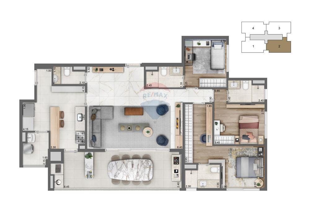 Apartamento à venda com 3 quartos, 113m² - Foto 9