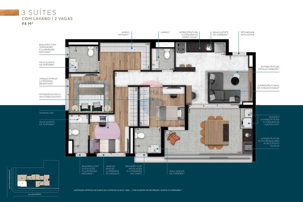 Apartamento - Venda - São Paulo , São Paulo - PLANTA DECORADO FINAL 2.jpeg - 601371045-13