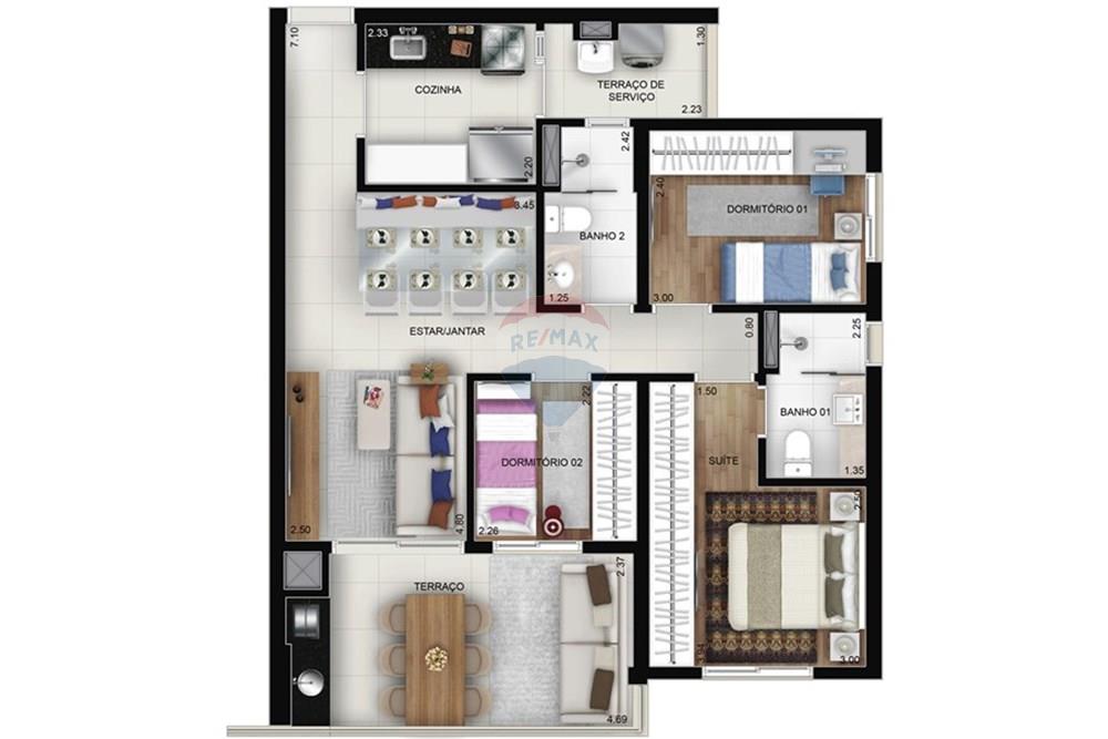 Apartamento à venda com 3 quartos, 78m² - Foto 30