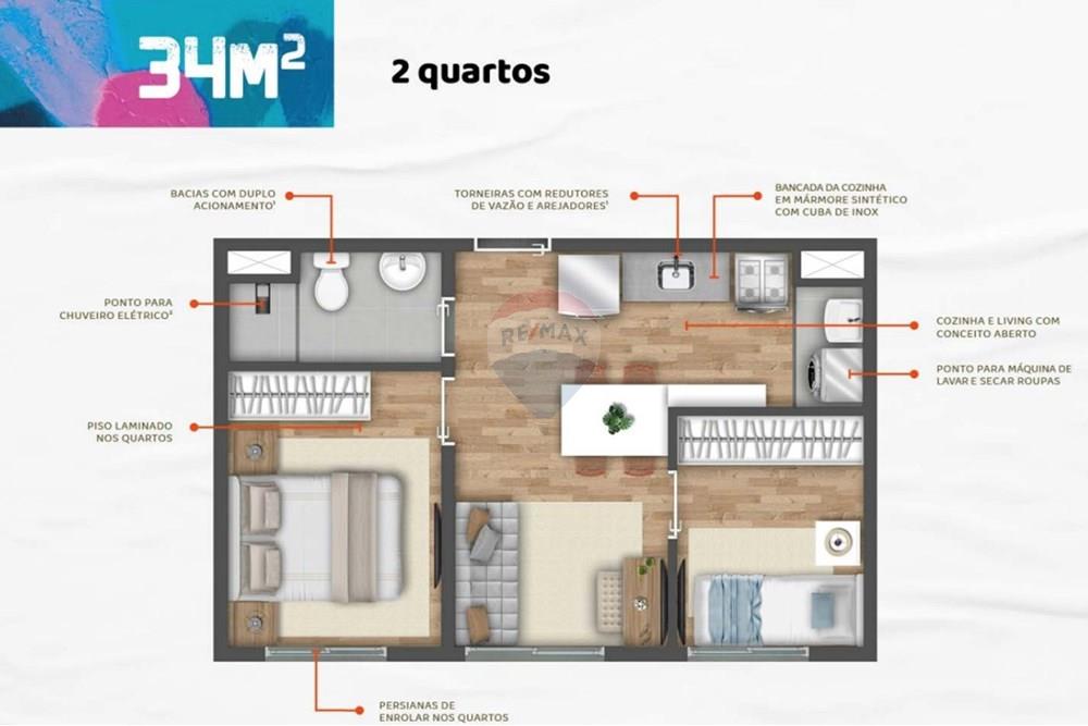 Apartamento à venda com 1 quarto, 24m² - Foto 1