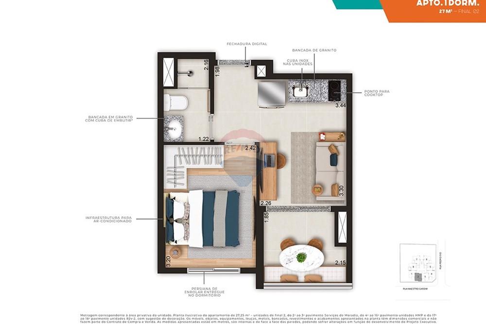 Studio - Venda - São Paulo , São Paulo - 6-1-DORM-27M²-l-FINAL-2 Planta.jpg - 601971076-92