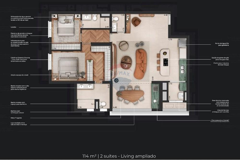 Apartamento - Venda - São Paulo , São Paulo - Planta 114 2 suítes.JPG - 601971007-161