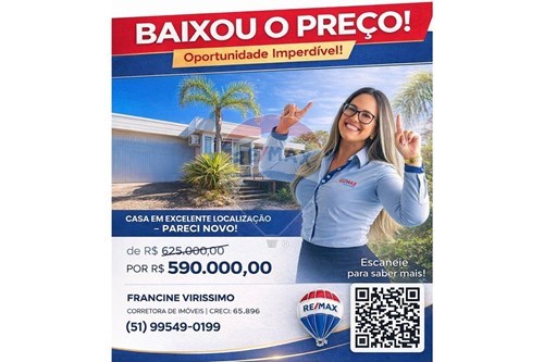 Venda-Casa-Rua João Inácio Teixeira , 00  - Rua da Prefeitura Municipal  - Centro , Pareci Novo , Rio Grande do Sul , 95783000-610091005-74