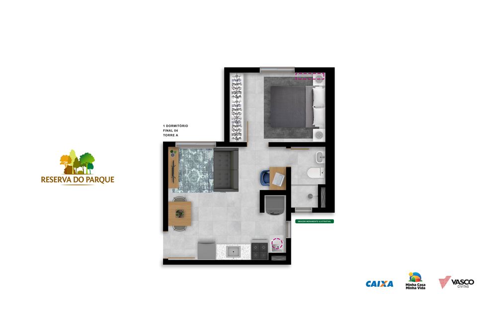 Apartamento à venda com 1 quarto, 24m² - Foto 14