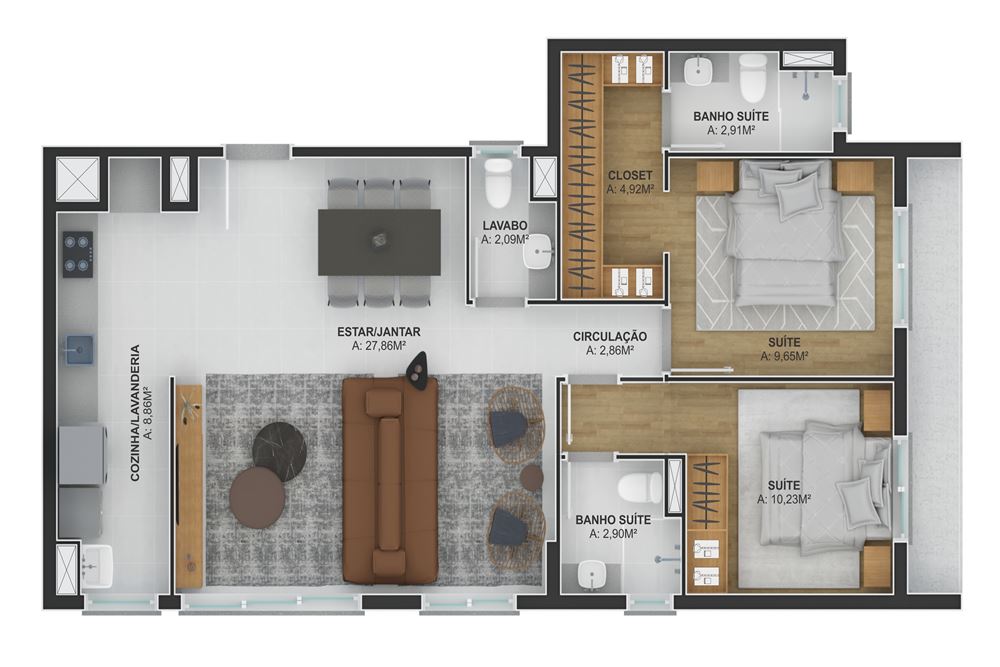 Apartamento à venda com 3 quartos, 85m² - Foto 11