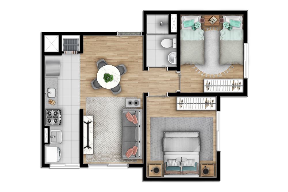 Apartamento à venda com 2 quartos, 50m² - Foto 9