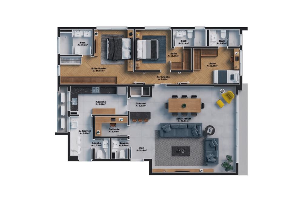 Apartamento à venda com 3 quartos, 154m² - Foto 15