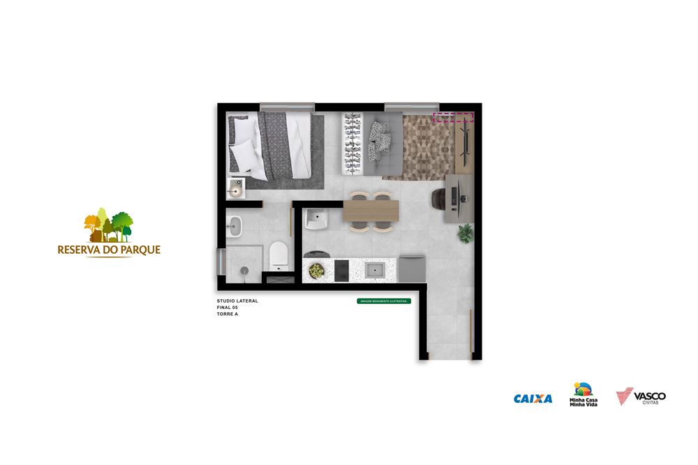 Apartamento à venda com 1 quarto, 24m² - Foto 13