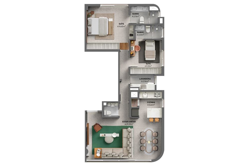 Apartamento à venda com 2 quartos, 93m² - Foto 4