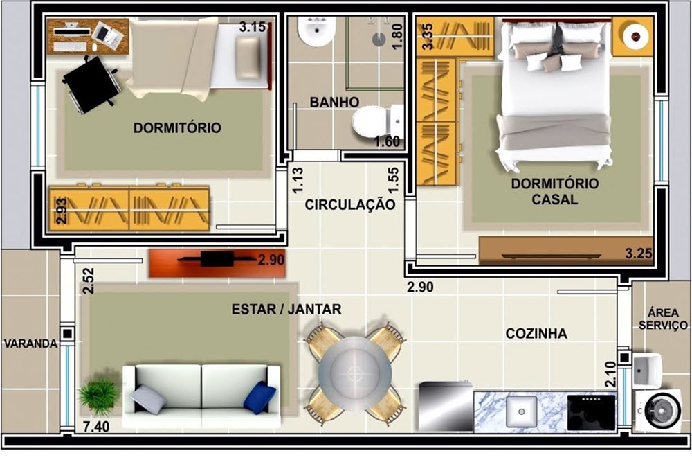 Casa de Condomínio à venda com 2 quartos, 136m² - Foto 2