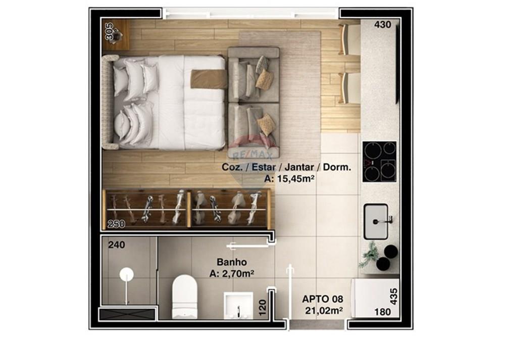Studio - Venda - Bento Gonçalves , Rio Grande do Sul - Cena-21_Construtora-MGF_Stay_Planta-Baixa-pvto-tipo_Apto-08_Textos.jpg - 610331017-72