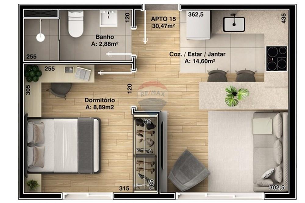 Studio - Venda - Bento Gonçalves , Rio Grande do Sul - Cena-21_Construtora-MGF_Stay_Planta-Baixa-pvto-tipo_Apto-15_Textos.jpg - 610331017-72