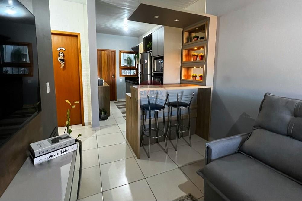 Residential - ਅਲੱਗ ਥਲੱਗ ਬਣਿਆ ਹੋਇਆ ਘਰ - Sapiranga , Rio Grande do Sul - BR - Sala p cozinha.jpg - ਲਿਵਿੰਗ ਰੂਮ - 610461003-25