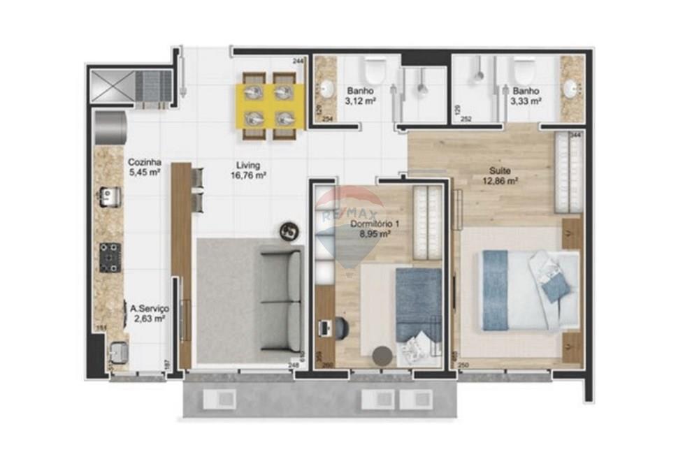 Apartamento - Venda - Porto Alegre , Rio Grande do Sul - 2dorm63m2.jpeg - 610221070-4