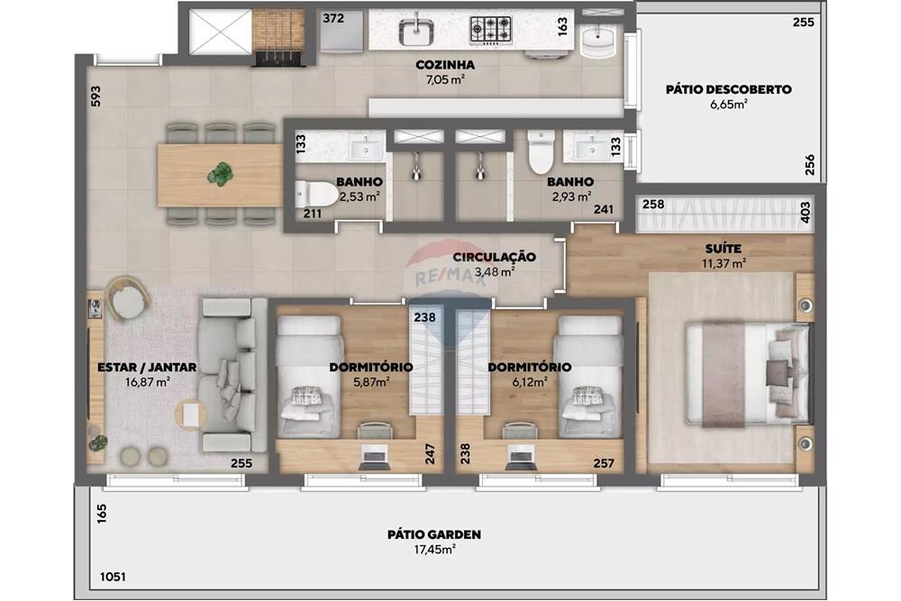 Apartamento - Venda - Canoas , Rio Grande do Sul - Plantas-Planta_3D_Garden_94m_-full.jpg - 610241038-22