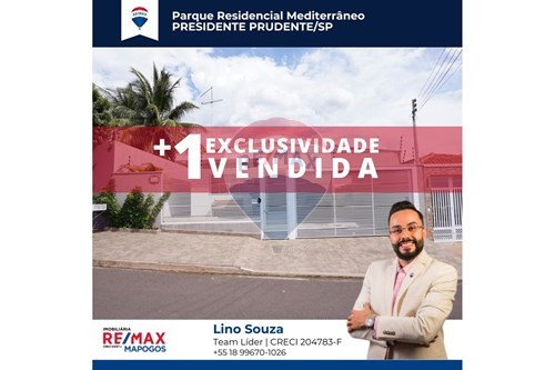 Venda-Casa-Rua Fioravante Zaupa , 236  - Parque Residencial Mediterrâneo , Presidente Prudente , São Paulo , 19065010-630091025-116