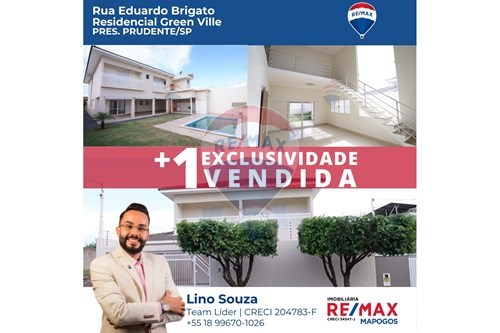 Venda-Sobrado-Rua Eduardo Brigato , 79  - Residencial Green Ville , Presidente Prudente , São Paulo , 19068230-630091025-121