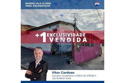 Venda-Casa-Rua Afonso Flores , 115  - Próximo a Rua Mendes de Moraes e Fatec  - Vila Flores , Presidente Prudente , São Paulo , 19013370-630091027-35