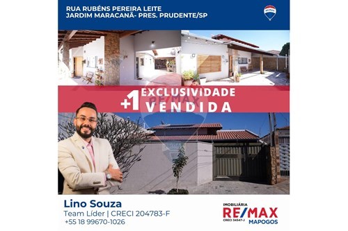 Venda-Casa-Rua Rubéns Pereira Leite , 220  - Jardim Maracanã , Presidente Prudente , São Paulo , 19026350-630091025-132