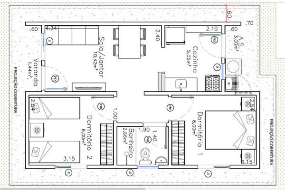 Casa para alugar com 2 quartos, 45m² - Foto 9