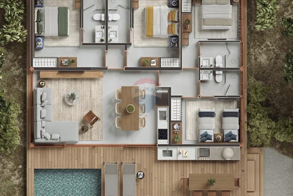 Apart Hotel/ Flat - Venda - Armação dos Búzios , Rio de Janeiro - 06_STUDIO VIR_BÚZIOS_PLANTA_CASA 4Q 100M_HR01.jpg - 630361032-127