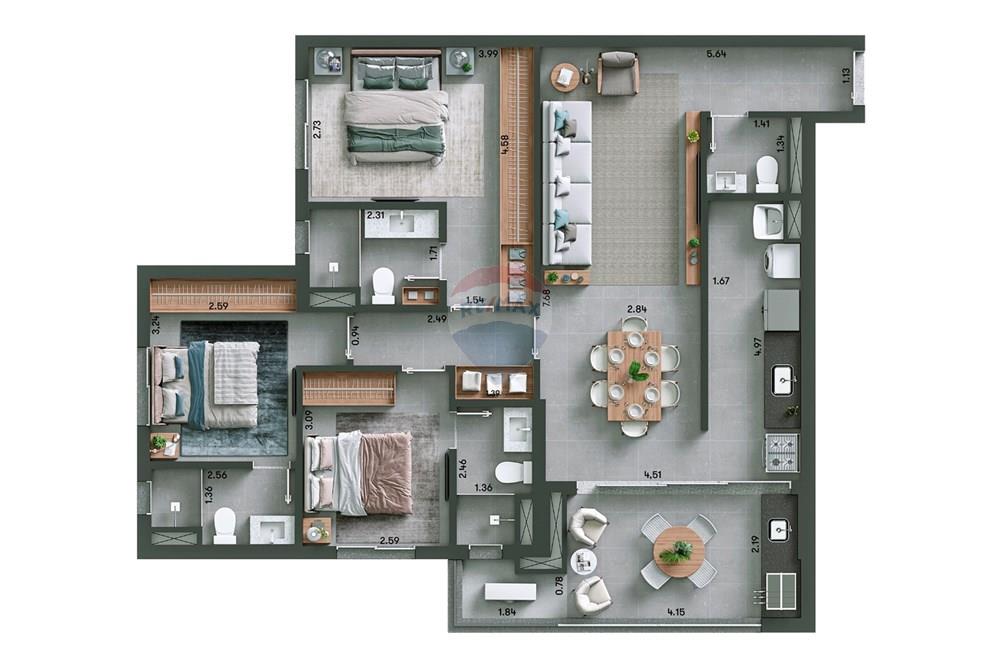 Apartamento - Venda - São José do Rio Preto , São Paulo - Murano_-_106m².jpg - 631481001-23