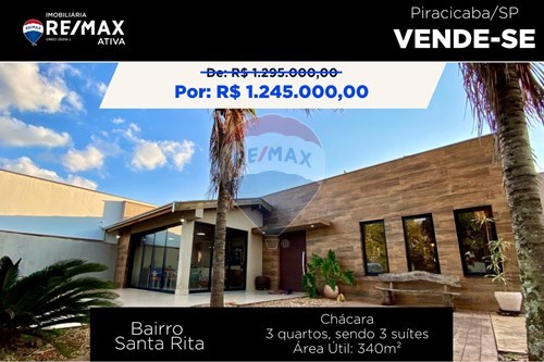 Venda-Chácara / Sítio / Fazenda-Santa Rita , Piracicaba , São Paulo , 13423318-690781030-23