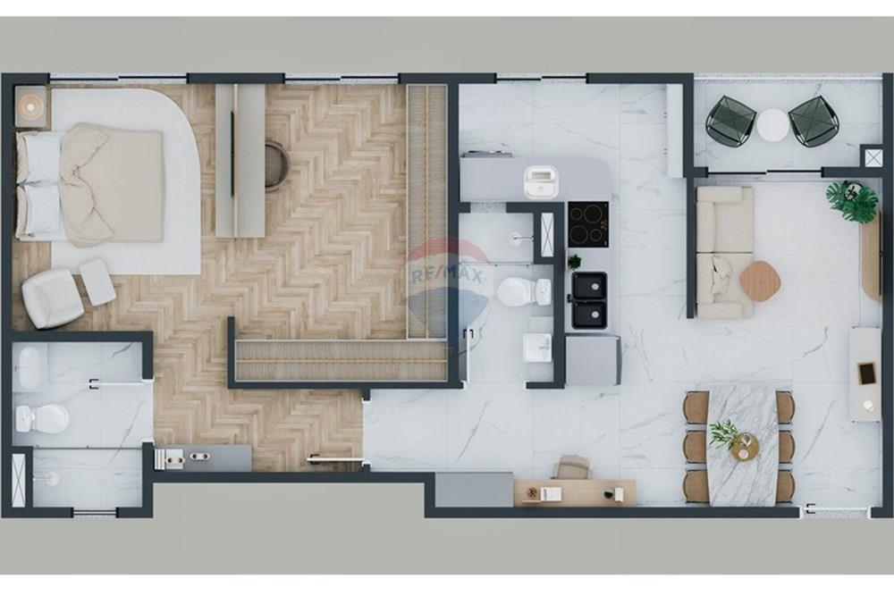 Apartamento - Venda - Santa Bárbara d'Oeste , São Paulo - Planta 2D- 03-  1 dorm e closet.jpeg - 690231024-534