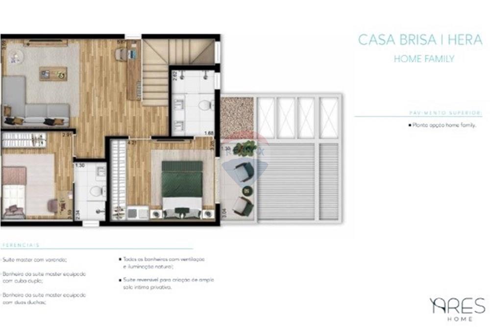 Casa de Condomínio - Venda - Campinas , São Paulo - Ares Home Planta 6.jpg - 690681170-3