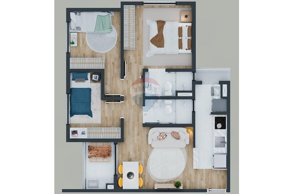 Apartamento - Venda - Santa Bárbara d'Oeste , São Paulo - Planta 3D- comum.jpeg - 690231024-534