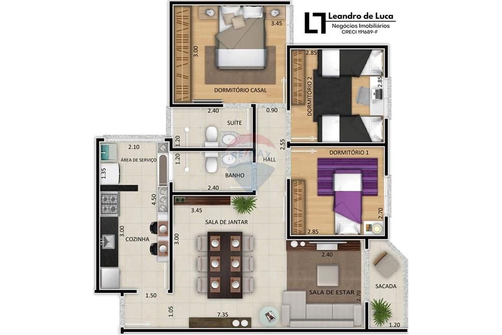 Apartamento - Venda - Nova Odessa , São Paulo - 24 Planta Baixa Firenze.jpg - 690641011-508