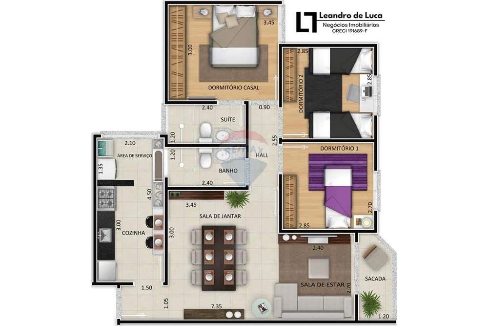 Gyvenamasis - Butas - Nova Odessa , San Paulas - BR - 21 Planta Baixa Firenze.jpg - 690641011-480