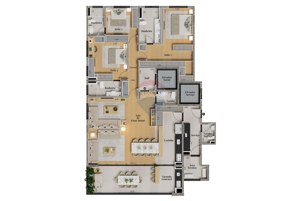 Apartamento - Venda - Americana , São Paulo - 26.Planta Humanizada Apartamento Tipo III Torre A_INFOS.jpg - 691071035-48