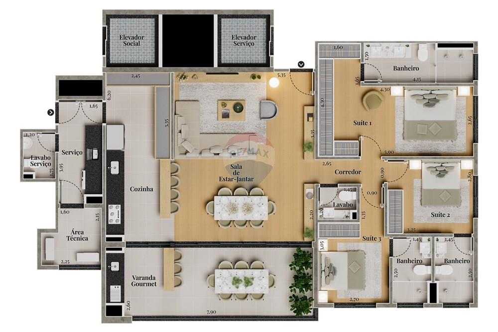 Apartamento - Venda - Americana , São Paulo - 28.Planta Humanizada Apartamento Tipo I Torre B_INFOS.jpg - 691071035-49