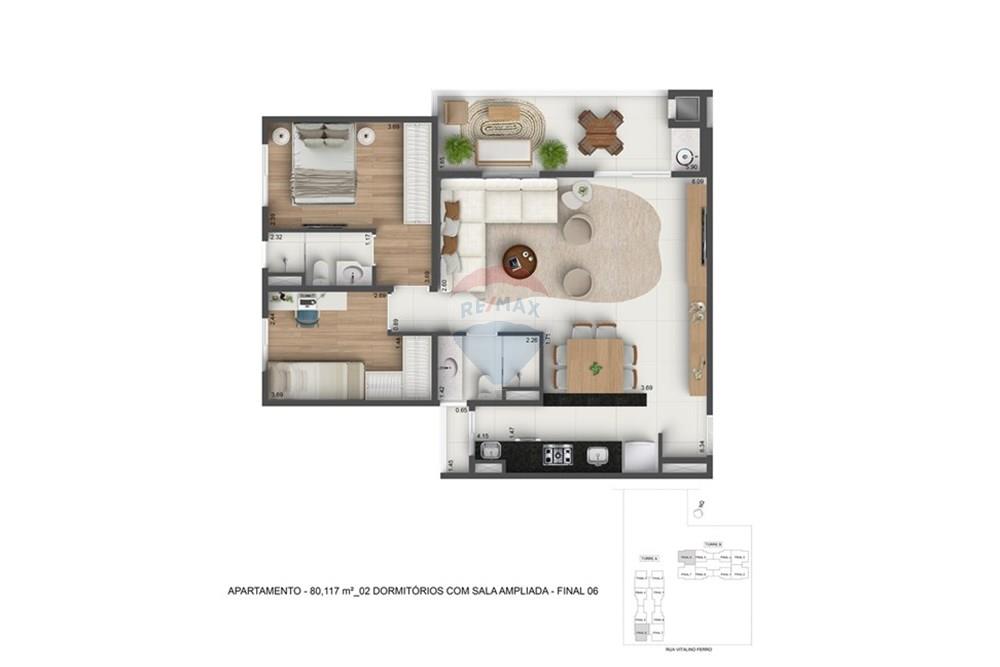 Apartamento - Venda - Paulínia , São Paulo - AVITA_PAULINIA_PH APTO AMPLIADO (DECORADO) 80M_LR1.jpg - 690511309-11