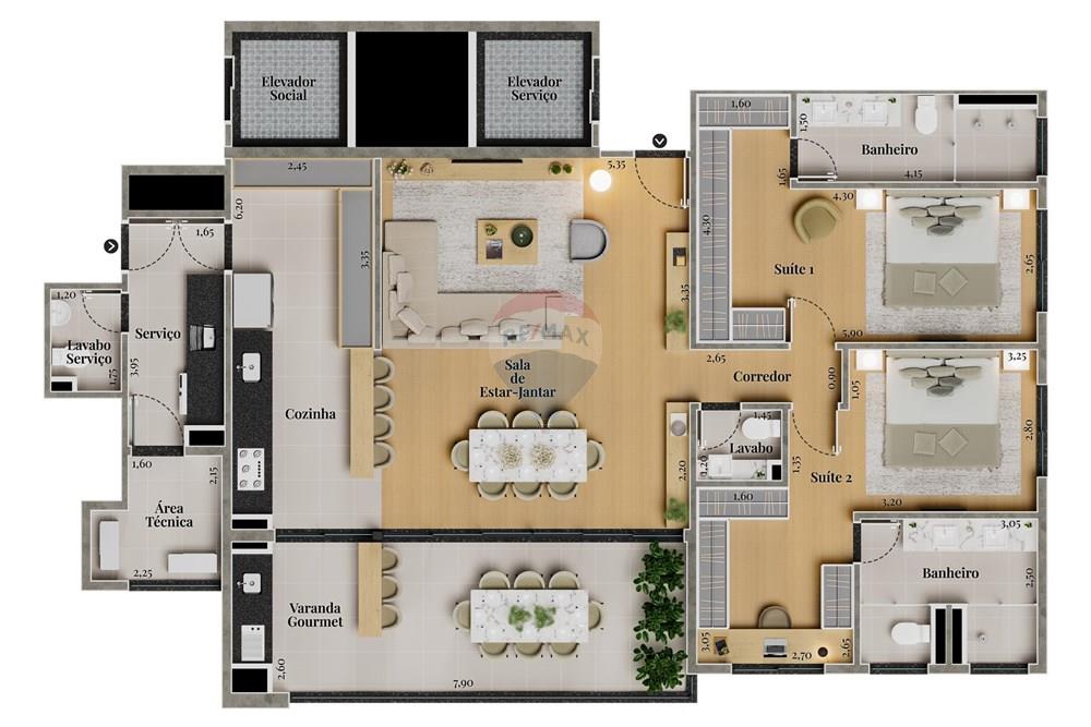 Apartamento - Venda - Americana , São Paulo - 31.Planta Humanizada Apartamento Tipo IV Torre B_INFO.jpg - 691071035-49