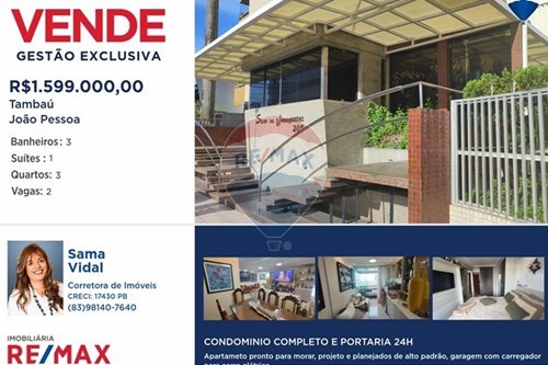 Venda-Apartamento-Rua Nossa Senhora dos Navegantes , 205  - Tambaú , João Pessoa , Paraíba , 58039110-722011083-1