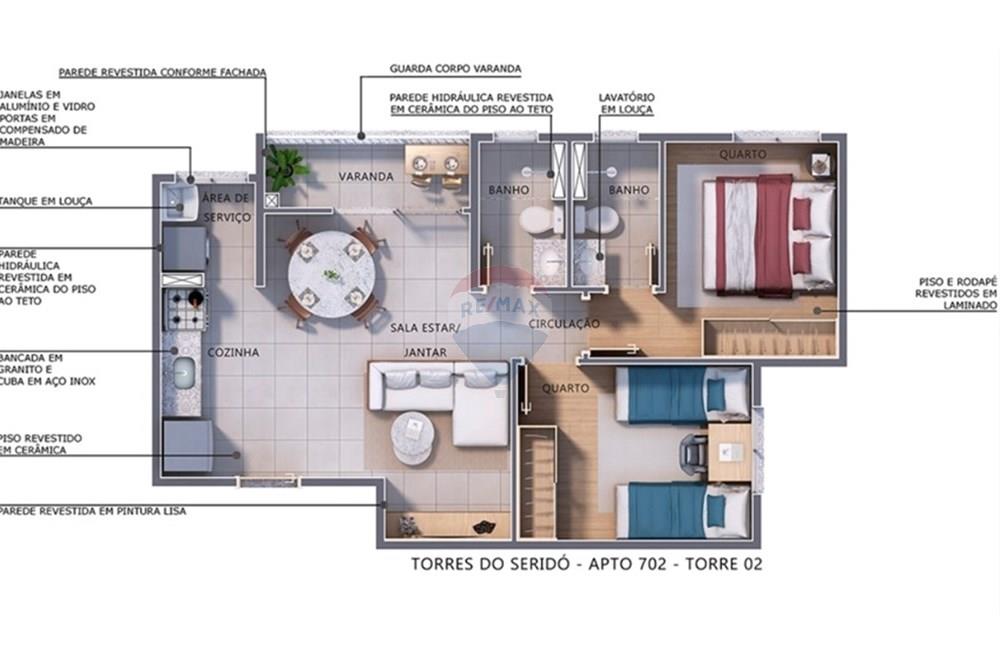 Apartamento - Venda - Parnamirim , Rio Grande do Norte - serido20.jpeg - 720811020-46