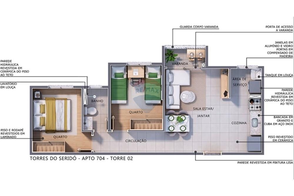 Apartamento - Venda - Parnamirim , Rio Grande do Norte - serido21.jpeg - 720811020-46