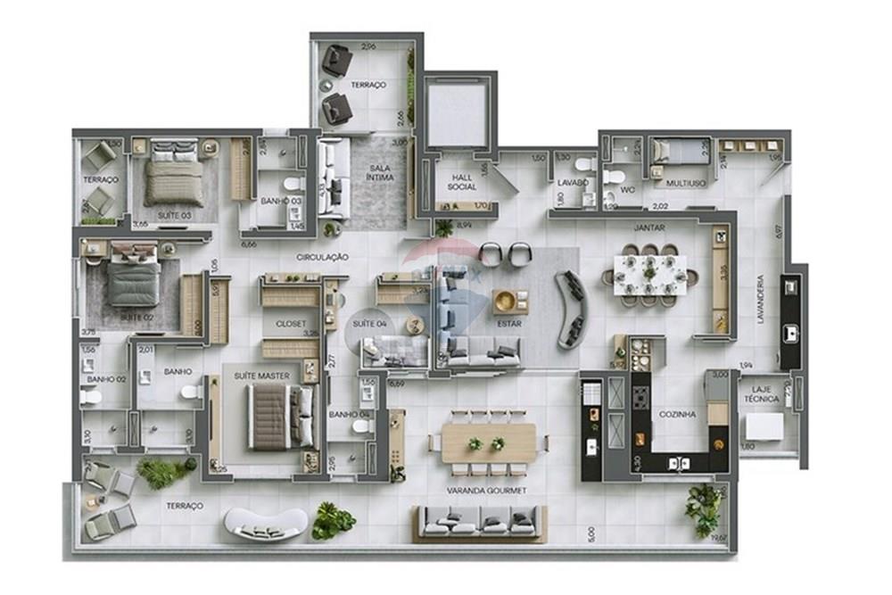 Apartamento - Venda - Ribeirão Preto , São Paulo - planta final 2 - 4Q 28389m².jpg - Fachada - 780271030-17