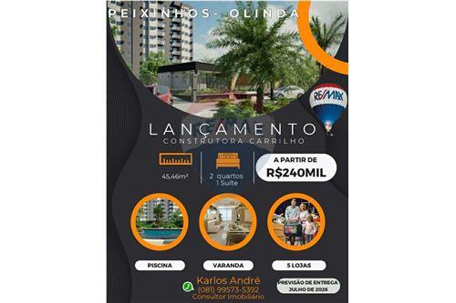 Venda-Apartamento-Av Transamazônica , 405  - Próximo a UNIAESO  - Peixinhos , Olinda , Pernambuco , 53300-240-850301001-160